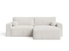 Ecksofa L-Form mit Schlaffunktion und Bettkasten Aurora Creme