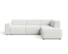 Ecksofa L-Form Rechts Eluno Bouclé-Stoff Weiß 