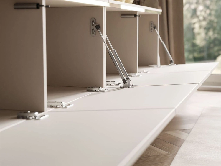 TV-Lowboard im Glamour-Stil mit LED-Beleuchtung Celle, Kaschmir matt