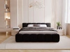 Polsterbett mit Bettkasten und Lattenrost 200x200 Cloud Low Schwarz