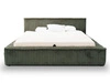Polsterbett mit Bettkasten und Lattenrost 140x200 Lago Grün