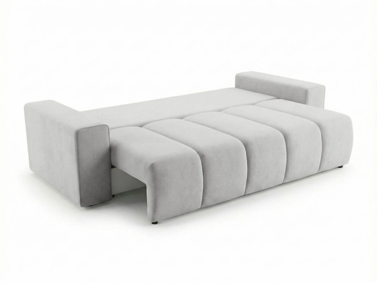 Schlafsofa mit Bettfunktion und Bettkasten Miro Grau