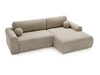 Ecksofa L-Form mit Schlaffunktion und Bettkasten Savana Rechts Beige