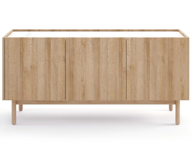 Türkommode Braha Riviera Eiche, Marmor Bianco