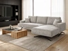 Ecksofa L-Form auf Metallbeinen Leto Rechts Grau