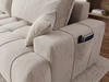 Ecksofa L-Form mit Schlaffunktion und Bettkasten Tulio Links Beige
