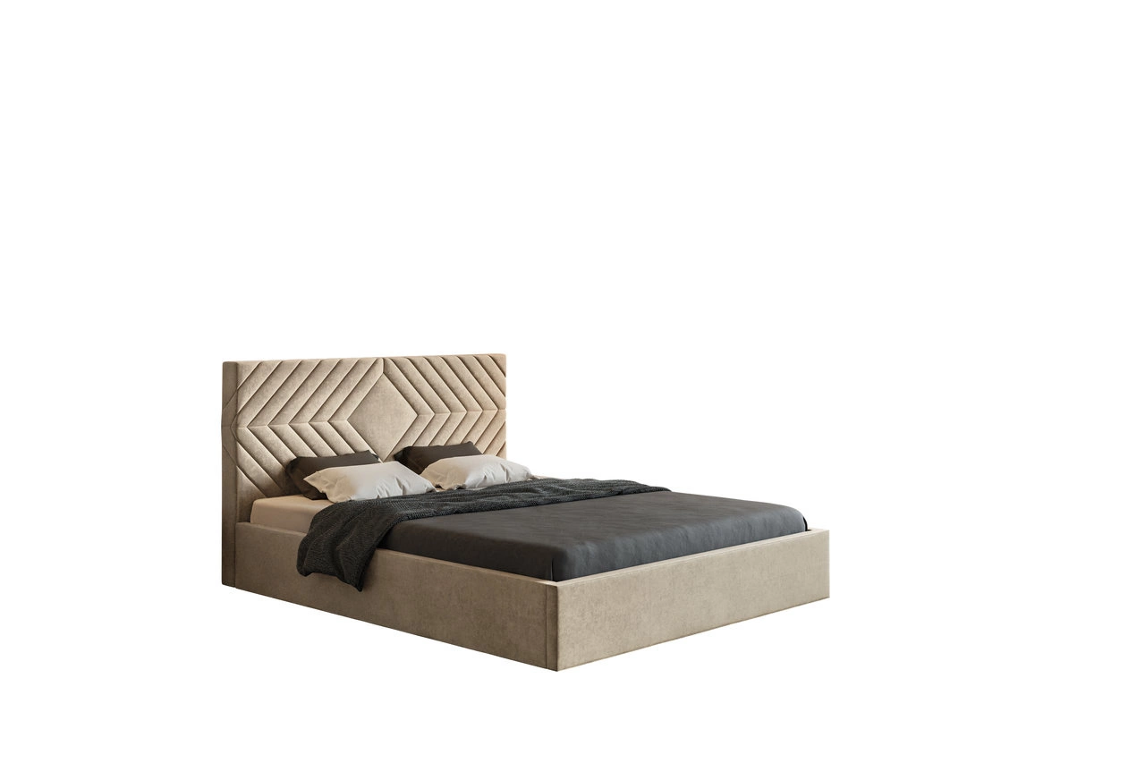 Moderne Polsterbett 160x200 Loris - Beige