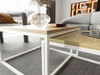 Couchtisch auf weißem Gestell Asumi Eiche Artisan 40x46