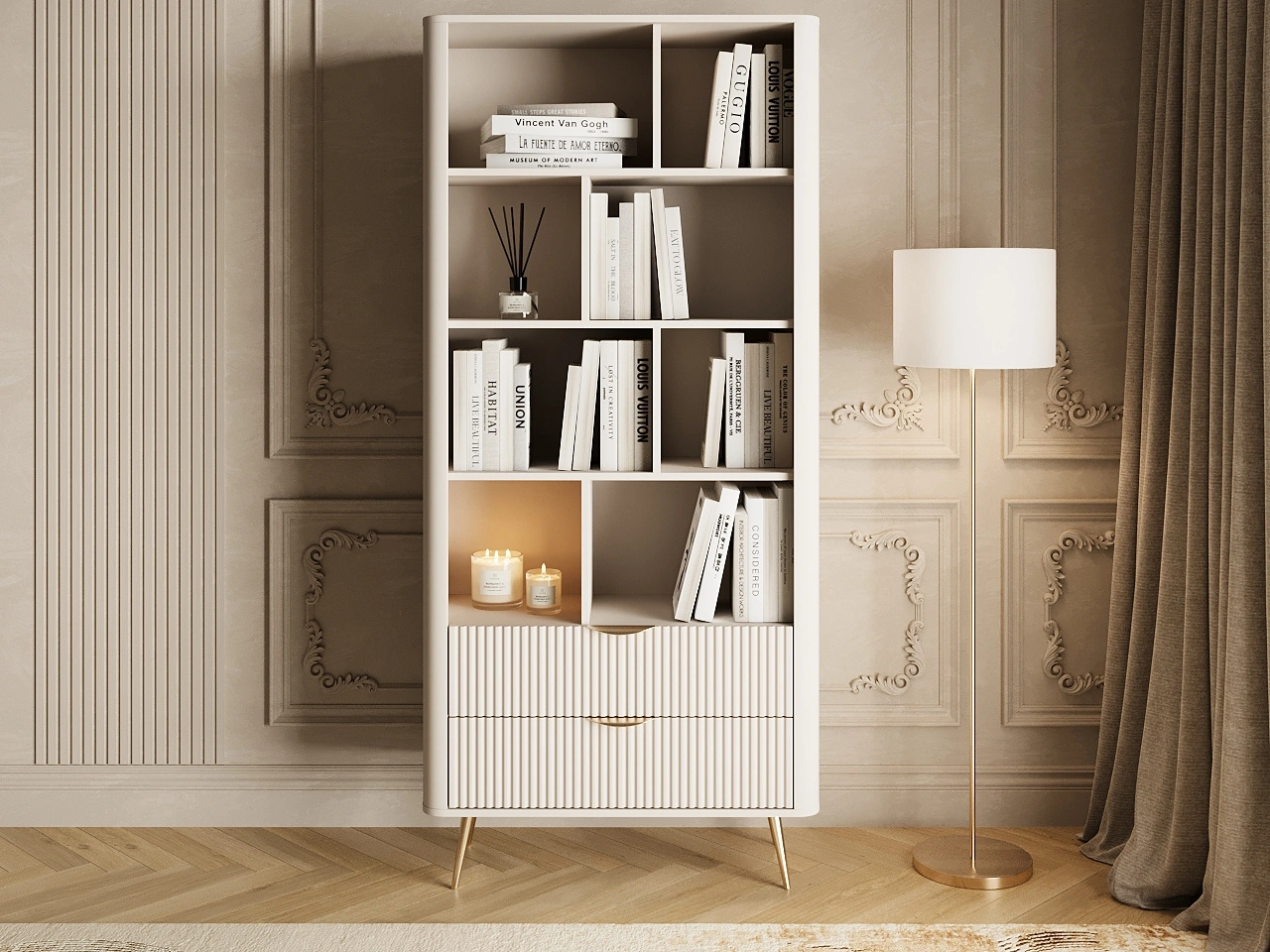 Regal mit Schubladen Latina Beige