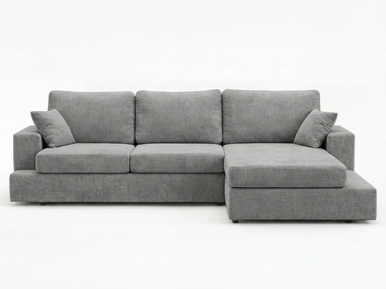 Ecksofa L-Form fürs Wohnzimmer Nesto Rechts Grau
