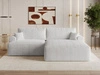 Ecksofa L-Form mit Schlaffunktion und Bettkasten Serene Rechts Grau