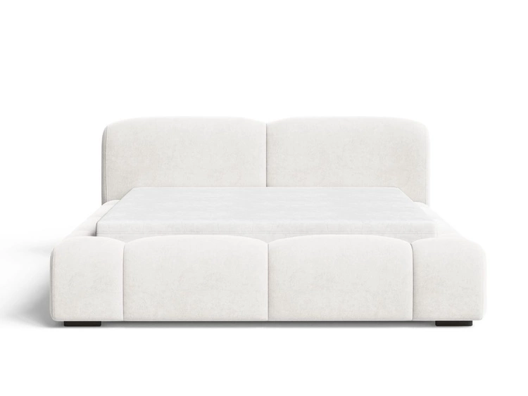 Polsterbett mit Bettkasten und Lattenrost 180x200 Aubi Creme