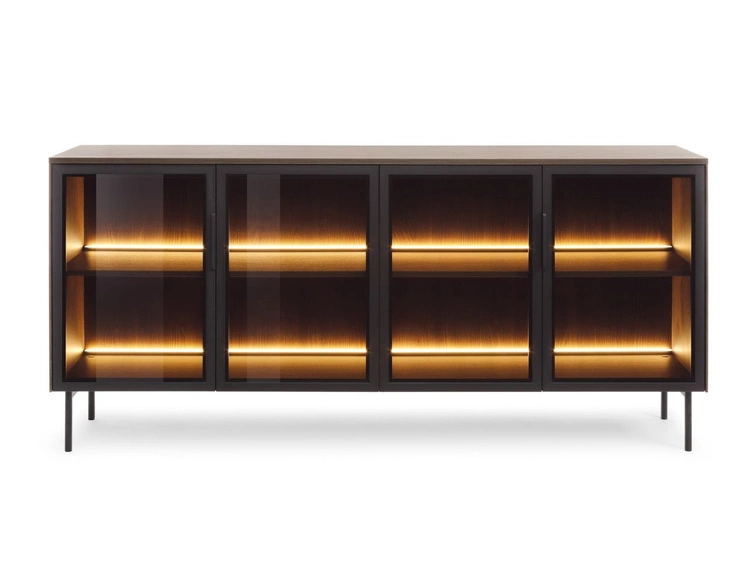 Kommode mit vier Türen Lumina Eiche Dunin