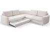 Ecksofa L-Form Rechts mit Schlaffunktion und Bettkasten Limon Creme
