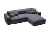 Ecksofa L-Form Rechts Moderne Ecksofa Leni Dunkelgrau