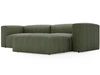Ecksofa L-Form Rechts Moderne Cord Ecksofa Landi Grün