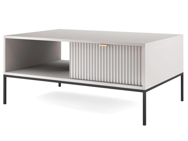 Wohnzimmerset Amber Grau, Schwarz Frame