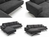 Ecksofa L-Form auf Metallbeinen Leto Links Anthrazit
