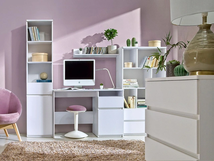 Möbel-Set für Jugendzimmer Arcadia Weiß