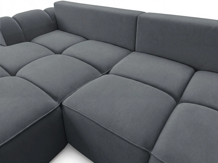 Ecksofa L-Form Links mit Schlaffunktion und Bettkasten Bonno Dunkelgrau
