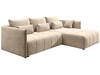Ecksofa L-Form mit Schlaffunktion und Bettkasten Ardi Creme