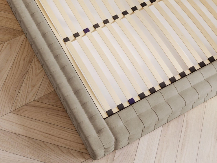 Polsterbett mit Bettkasten und Lattenrost 180x200 Barbados Hellbraun