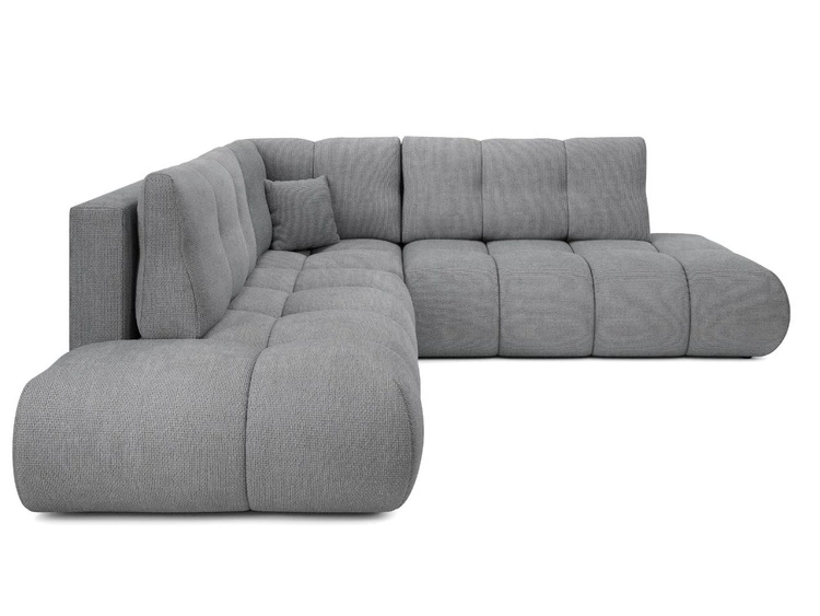 Ecksofa mit Schlaffunktion und Bettkasten Links Kair Grau