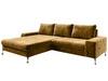 Ecksofa L-Form Links mit Schlaffunktion und Bettkasten Tonny Gelb