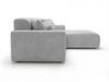 Ecksofa L-Form Rechts Nork Grau