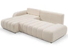 Ecksofa mit Schlaffunktion und Bettkasten Links Adoro Hellbeige