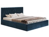 Polsterbett mit Bettkasten und Lattenrost 140x200 Andri Dunkelblau