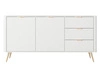 Kommode mit Türen und Schubladen Latina Weiß