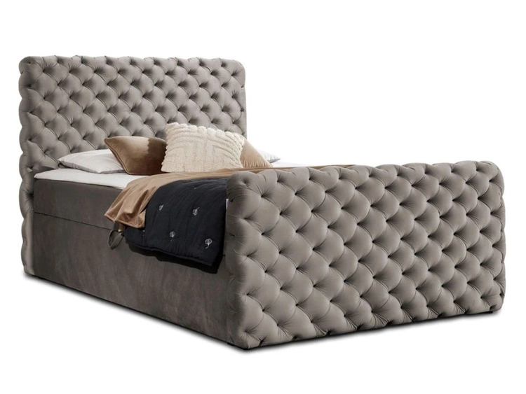 Boxspringbett mit Bettkasten 160x200 Cleo Lux Braun