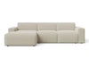 Ecksofa L-Form Links Lavia Bouclé-Stoff Beige