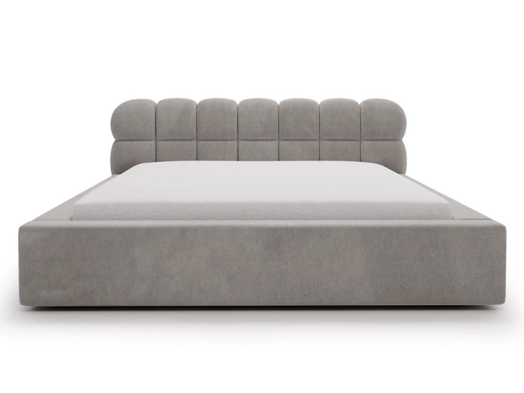 Polsterbett mit Bettkasten und Lattenrost 140x200 Plaza Grau