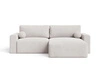 Ecksofa L-Form mit Schlaffunktion und Bettkasten Aurora Grau