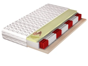 Taschenfederkernmatratze Multipocket mit hochflexiblem HR- und Visco-Schaum Avione 100x200
