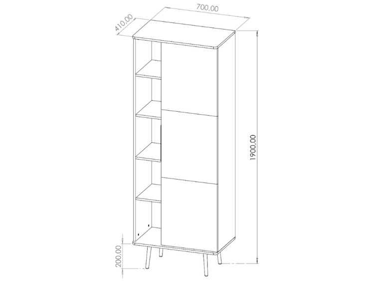 Wohnzimmerset Nemi Schwarzer Graphit Braun
