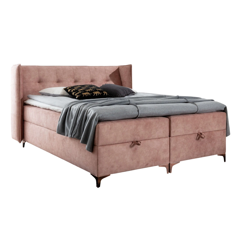 Boxspringbett mit Matratzen 120x200 Saria - Rosa