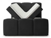 Boxspringbett mit Bettkasten 140x200 Campi Schwarz