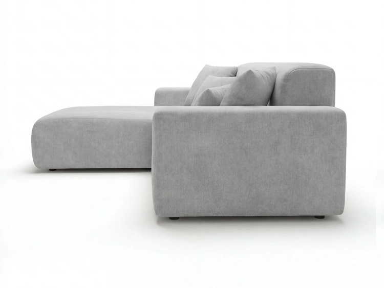 Ecksofa L-Form Links Nork Grau