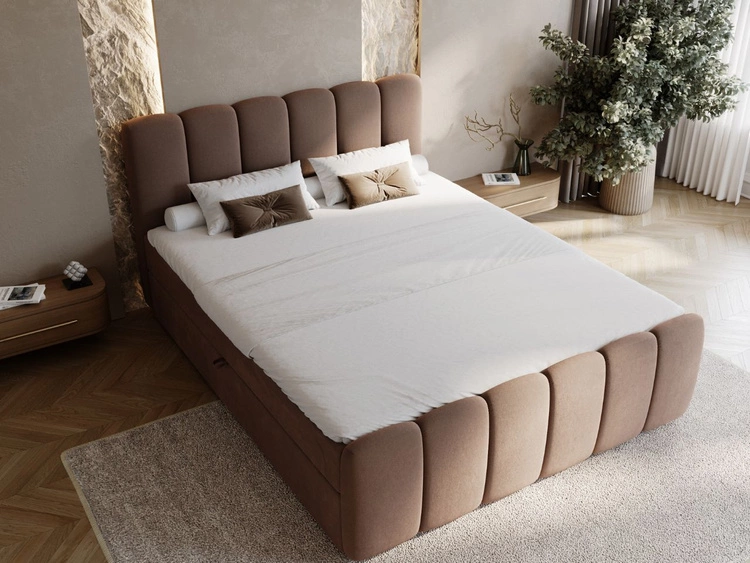 Boxspringbett mit Bettkasten 180x200 Cloud Braun
