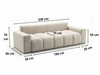 Schlafsofa mit Bettfunktion und Bettkasten Miro Creme
