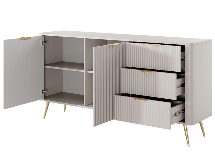 Kommode mit Türen und Schubladen Latina Beige