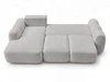 Ecksofa L-Form mit Schlaffunktion und Bettkasten Avelin Links Grau