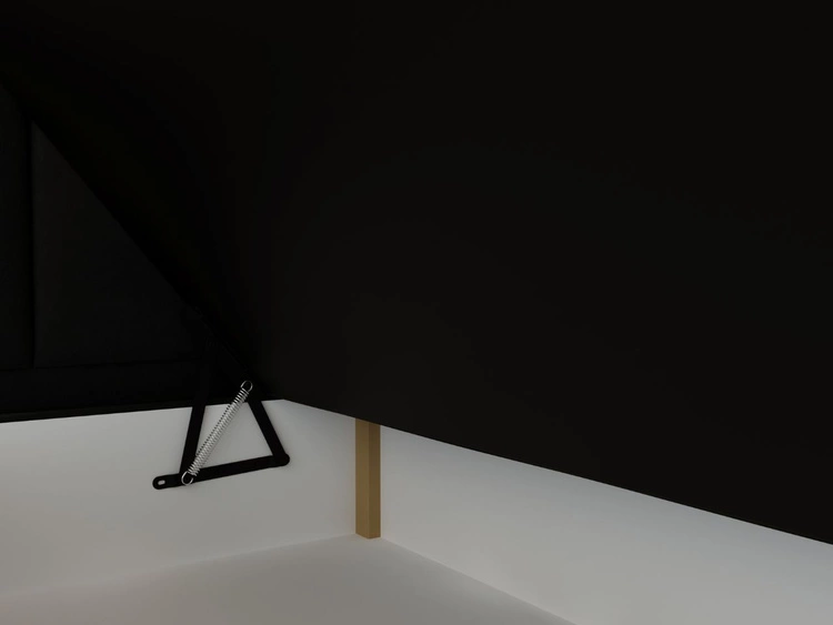 Boxspringbett mit Bettkasten 180x200 Cloud Schwarz