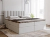 Boxspringbett mit Bettkasten 140x200 Mocca Grau