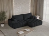 Ecksofa L-Form Rechts mit Schlaffunktion und Bettkasten Caleo Schwarz