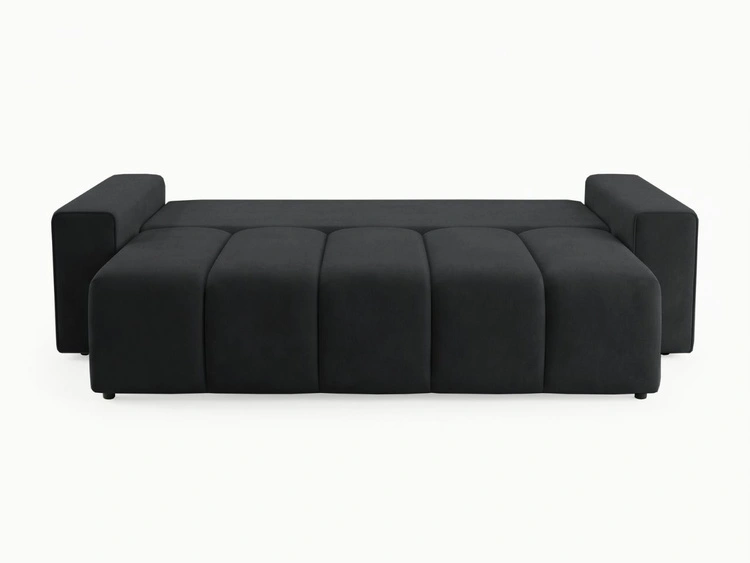 Schlafsofa mit Bettfunktion und Bettkasten Miro Schwarz