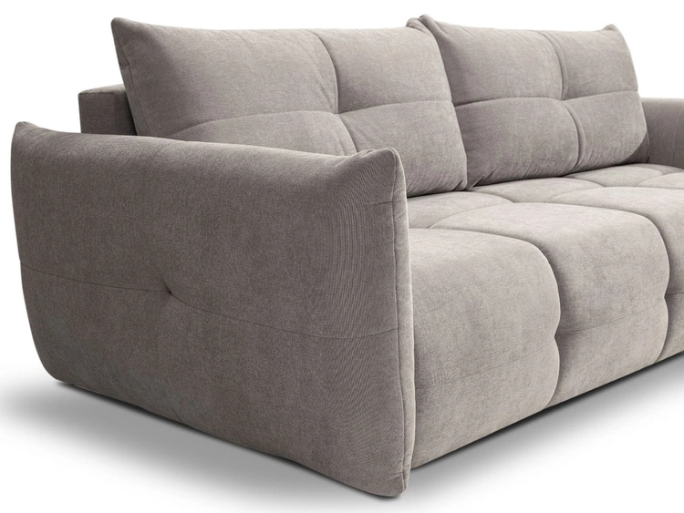 Schlafsofa mit Bettfunktion und Bettkasten Bene Grau
